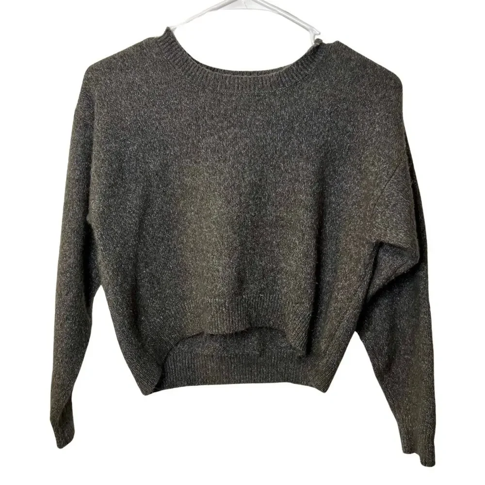 Gymboree Girls Gray with Sparkle Sweater Size L